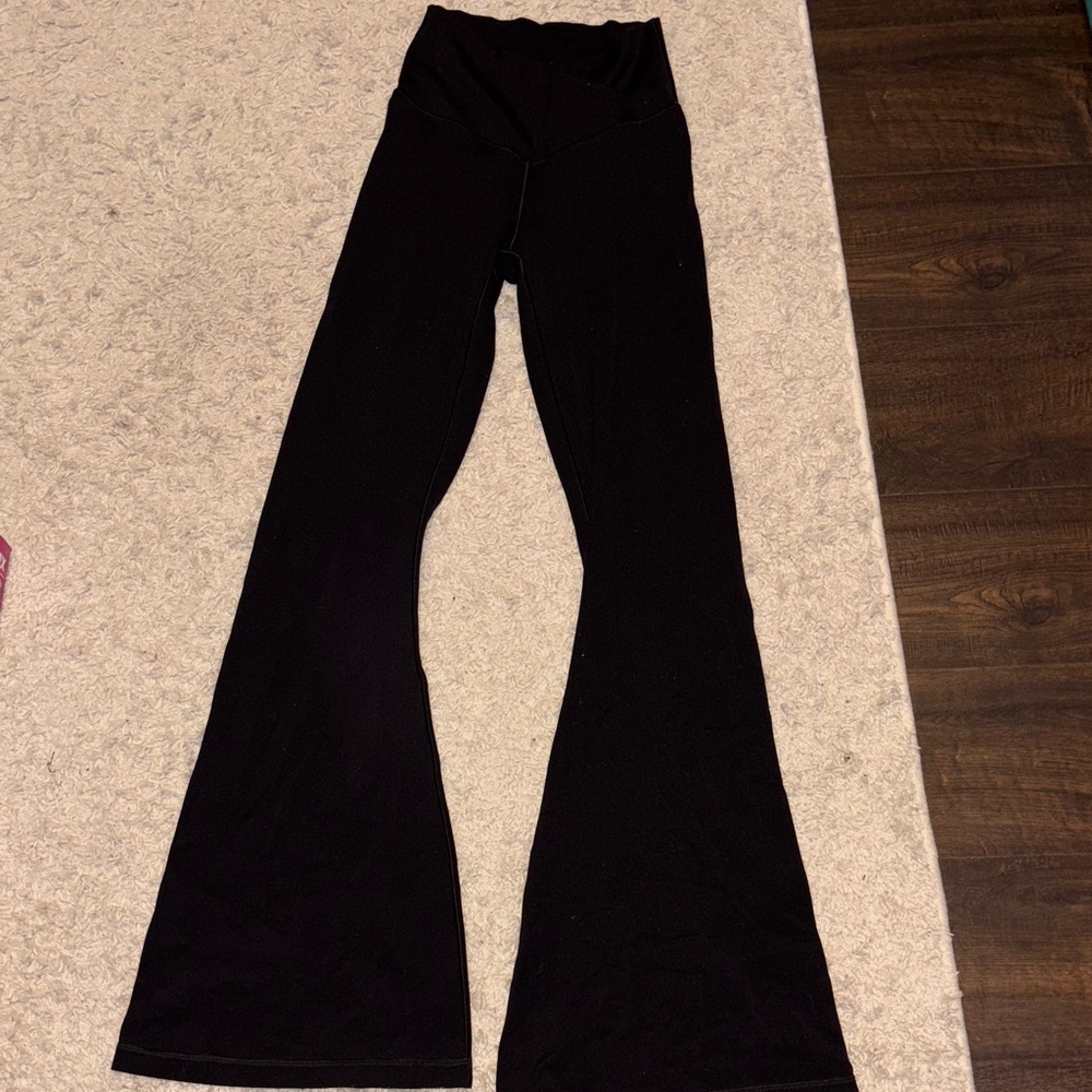 Aerie cross-over black high-rise Flare Pants